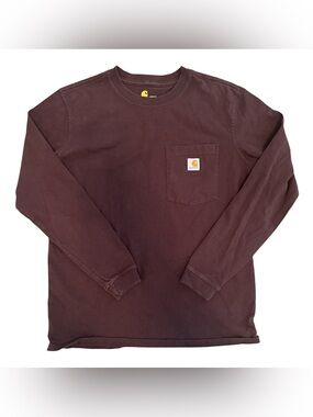 Carhartt Long Sleeve Pocket Tee in Dark Brown